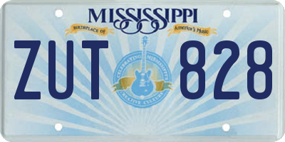MS license plate ZUT828