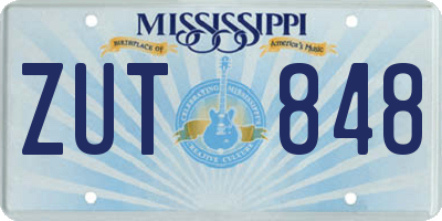 MS license plate ZUT848