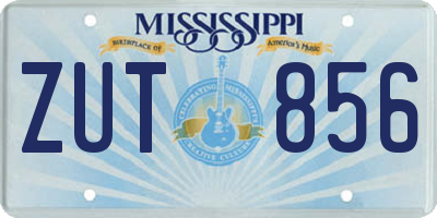 MS license plate ZUT856