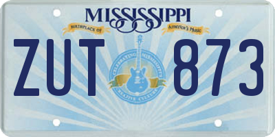 MS license plate ZUT873