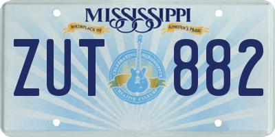 MS license plate ZUT882