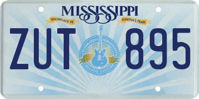MS license plate ZUT895
