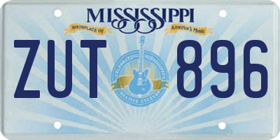 MS license plate ZUT896
