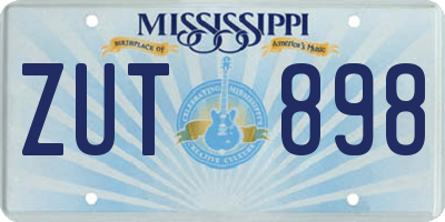 MS license plate ZUT898