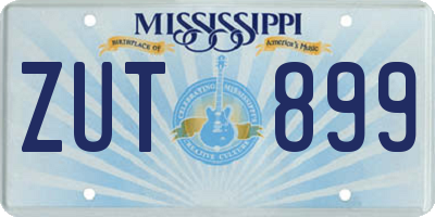 MS license plate ZUT899