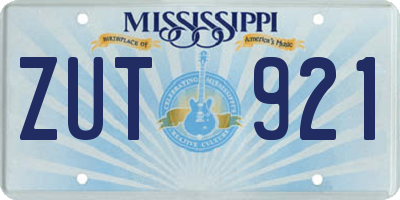 MS license plate ZUT921