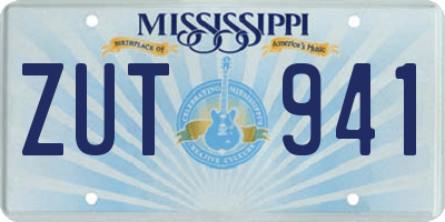 MS license plate ZUT941