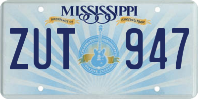 MS license plate ZUT947
