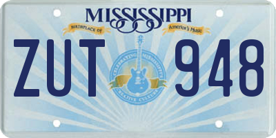 MS license plate ZUT948