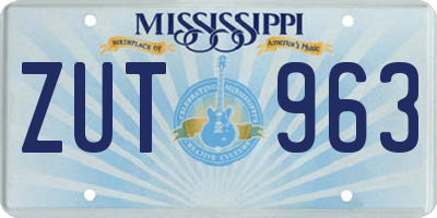 MS license plate ZUT963