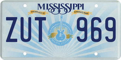 MS license plate ZUT969