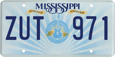 MS license plate ZUT971