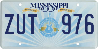 MS license plate ZUT976