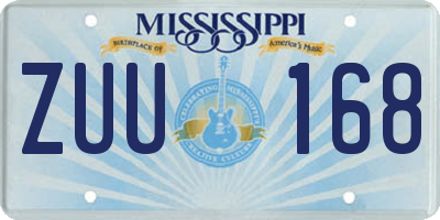 MS license plate ZUU168