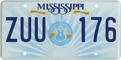 MS license plate ZUU176