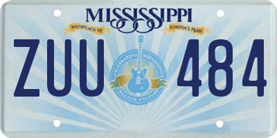 MS license plate ZUU484