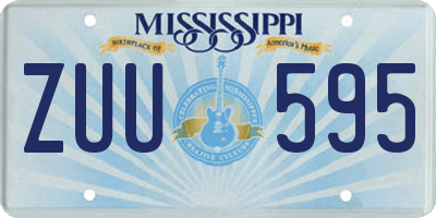MS license plate ZUU595