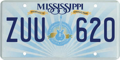 MS license plate ZUU620