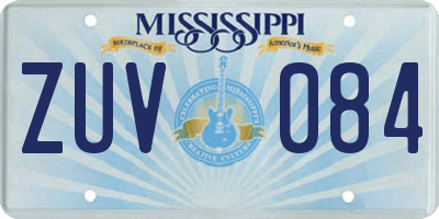 MS license plate ZUV084