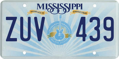 MS license plate ZUV439