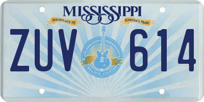 MS license plate ZUV614