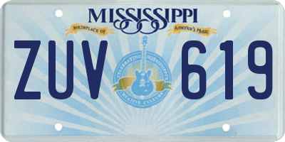 MS license plate ZUV619