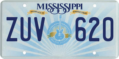 MS license plate ZUV620
