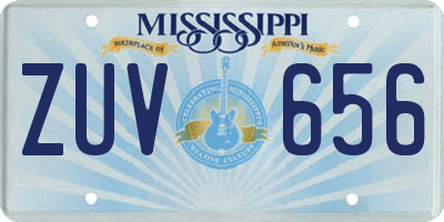 MS license plate ZUV656