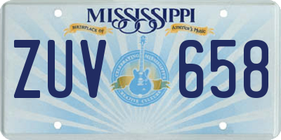 MS license plate ZUV658