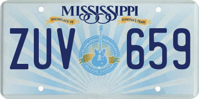 MS license plate ZUV659