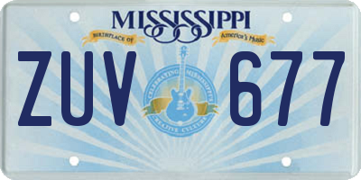 MS license plate ZUV677