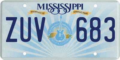MS license plate ZUV683
