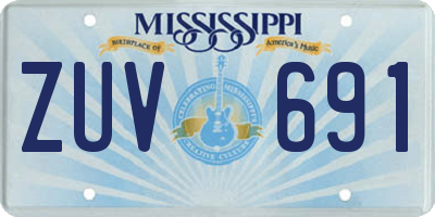 MS license plate ZUV691