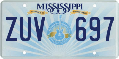 MS license plate ZUV697