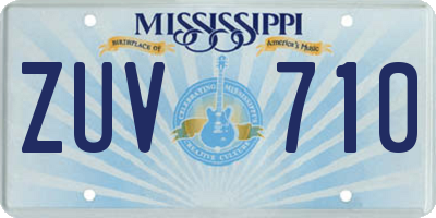 MS license plate ZUV710