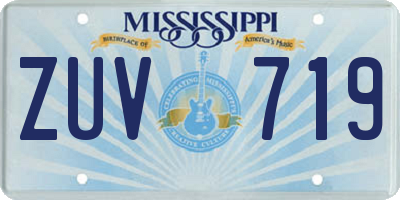 MS license plate ZUV719