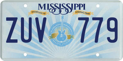 MS license plate ZUV779