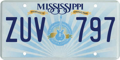 MS license plate ZUV797