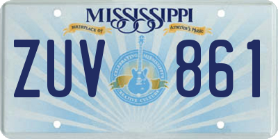 MS license plate ZUV861