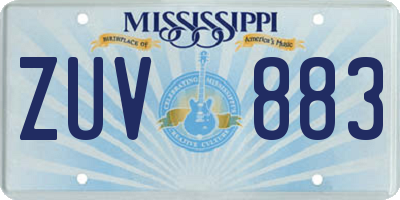 MS license plate ZUV883