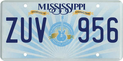 MS license plate ZUV956