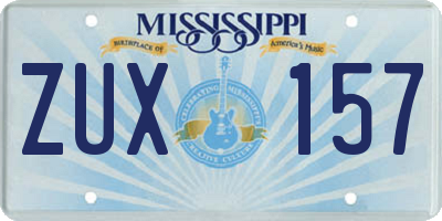 MS license plate ZUX157