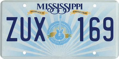 MS license plate ZUX169