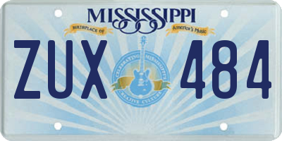 MS license plate ZUX484