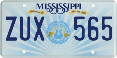 MS license plate ZUX565