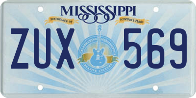 MS license plate ZUX569