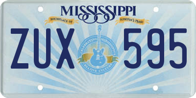 MS license plate ZUX595