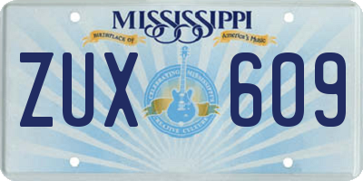 MS license plate ZUX609
