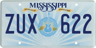 MS license plate ZUX622
