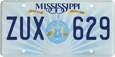 MS license plate ZUX629